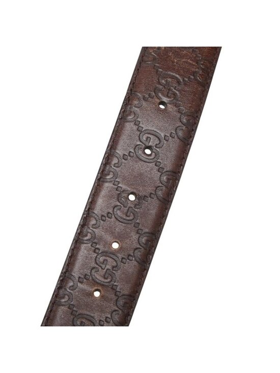 Gucci GG Pattern Interlocking Belt 90 36 Brown Leather main image 8
